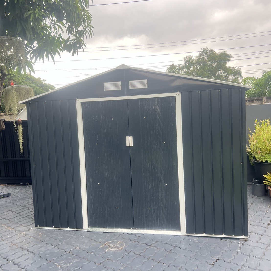 บ้านเก็บของเมทัลชีท รุ่น MS-M002 พร้อมพื้นภายใน