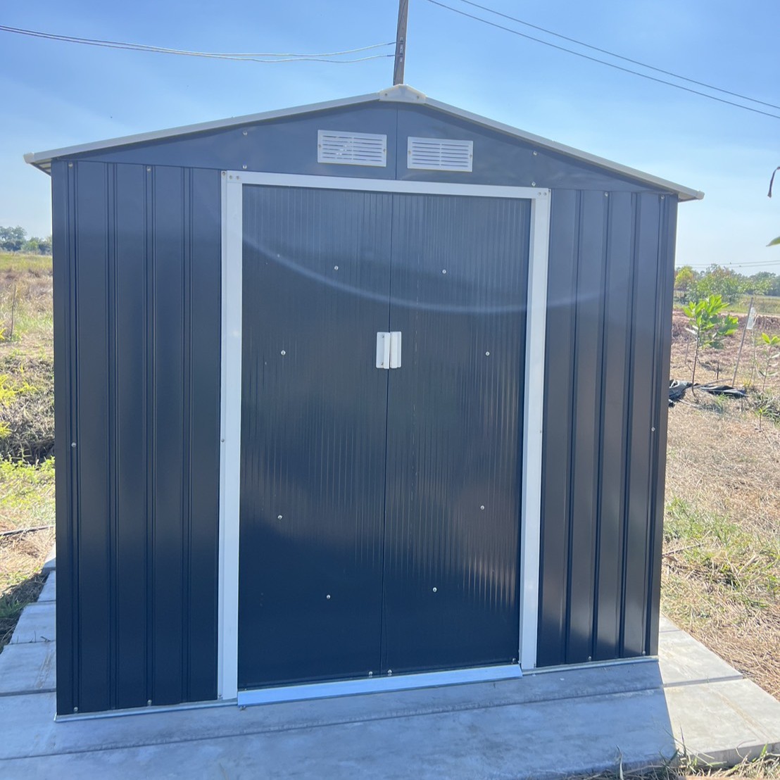 บ้านเก็บของเมทัลชีท รุ่น MS-M001 ไม่มีพื้นภายใน