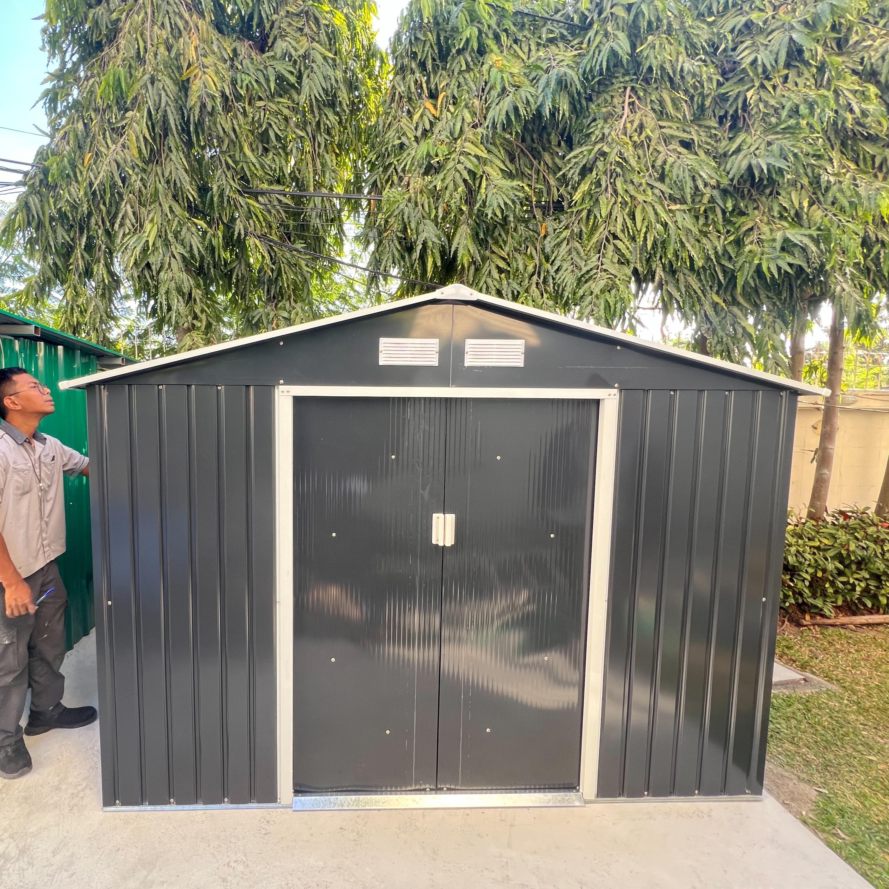 บ้านเก็บของเมทัลชีท รุ่น MS-M002 พร้อมพื้นภายใน