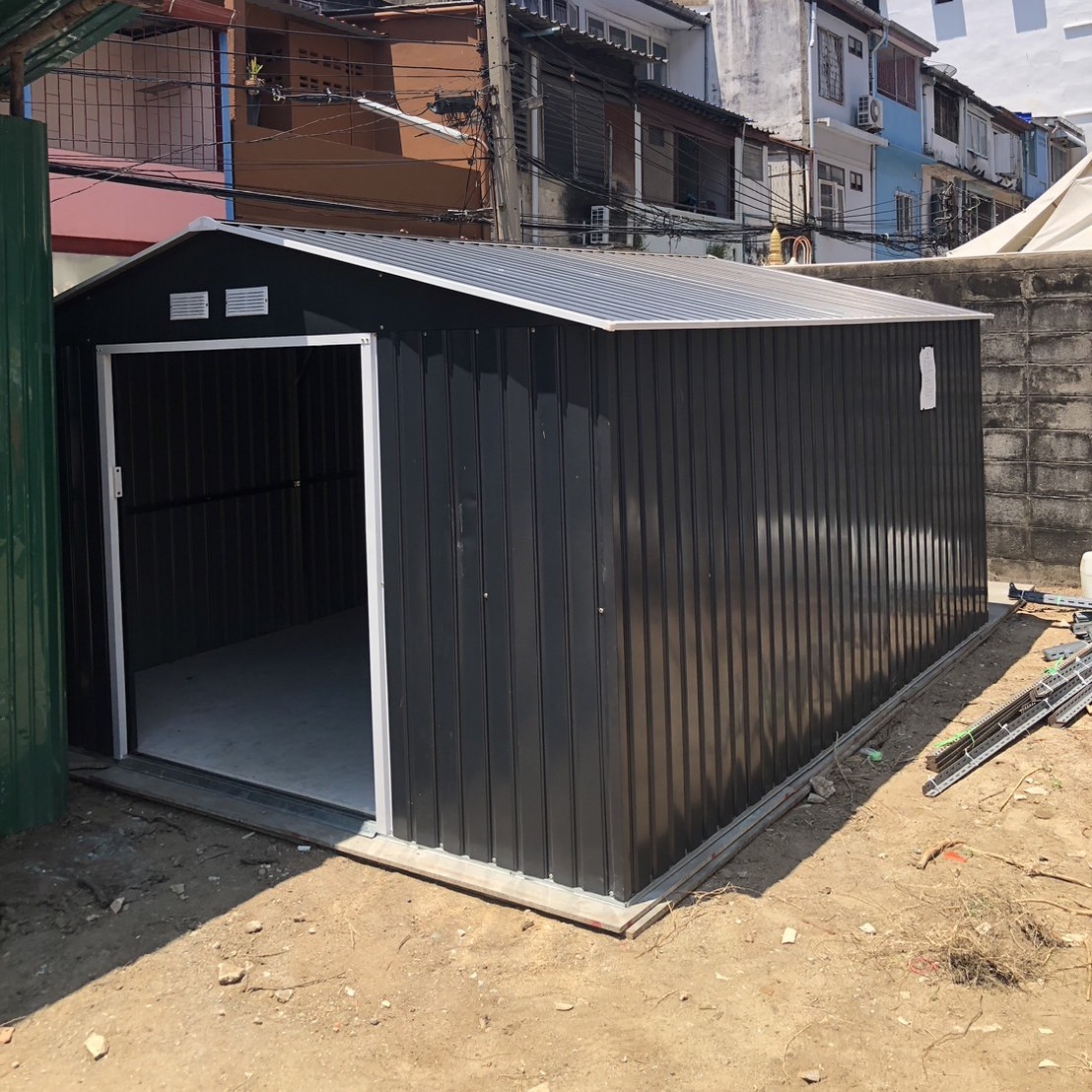 งานย้ายบ้านเก็บของเมทัลชีท รุ่น MS-M003 พร้อมพื้นภายใน