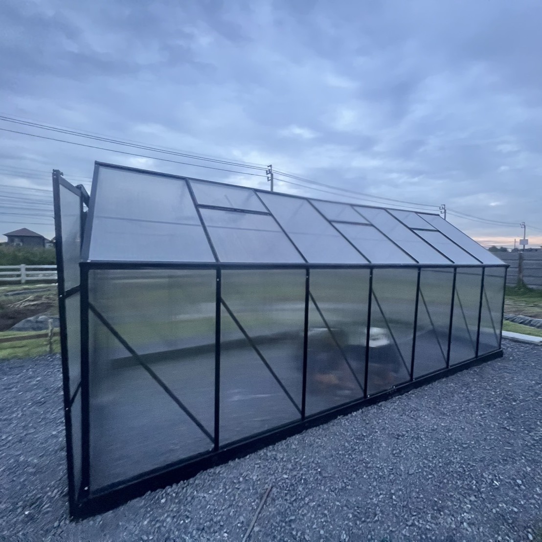 โรงเรือนปลูกพืช หน้าจั่ว โพลีคาร์บอเนต รุ่น MS-GH004