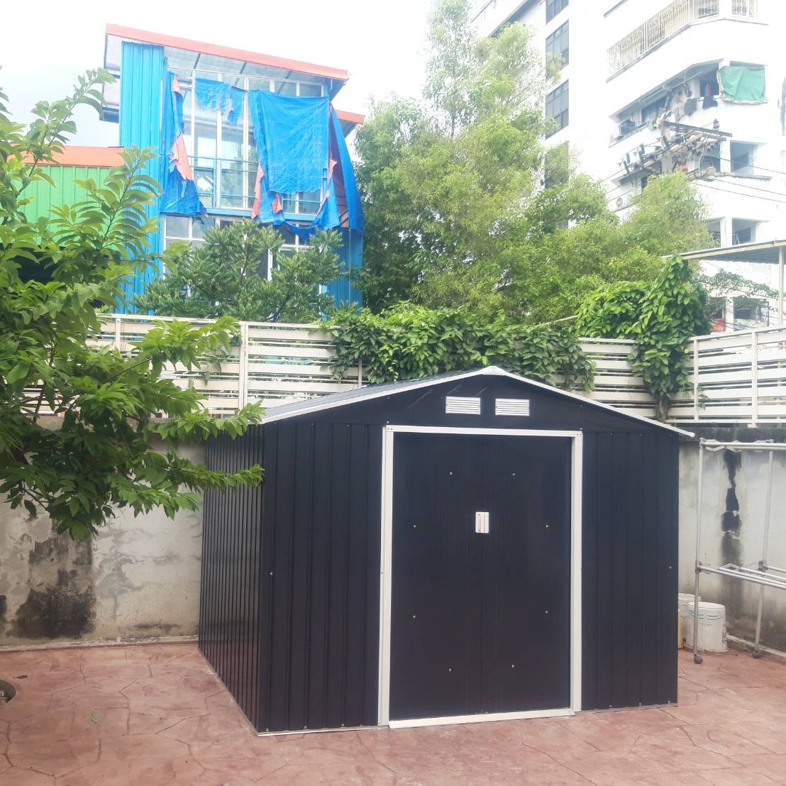บ้านเก็บของเมทัลชีท รุ่น MS-M002 พร้อมพื้นภายใน