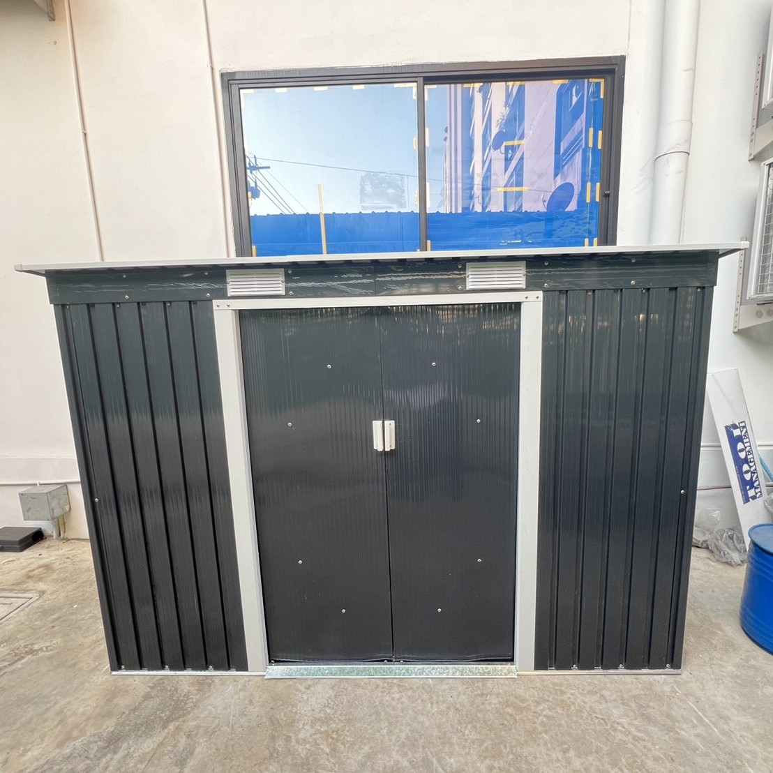 บ้านเก็บของเมทัลชีท รุ่น MS-MX002 พร้อมพื้นภายใน