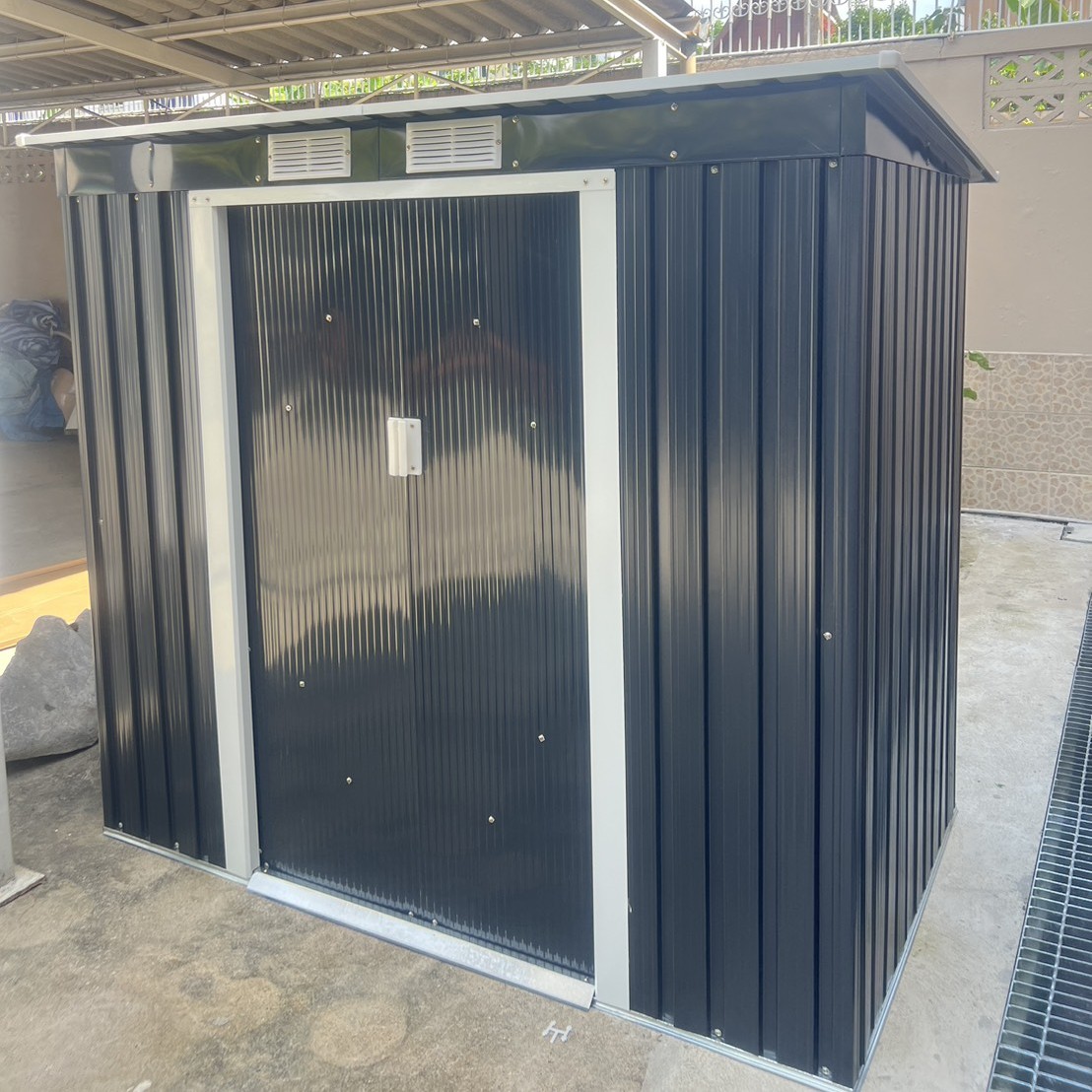 บ้านเก็บของเมทัลชีท รุ่น MS-MX001 พร้อมพื้นภายใน