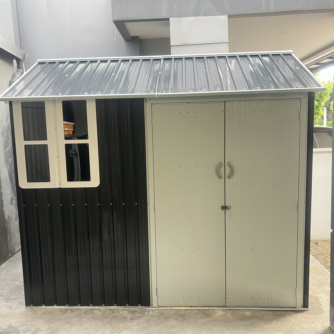 บ้านเก็บของเมทัลชีท รุ่น MS-MT001 พร้อมพื้นภายใน