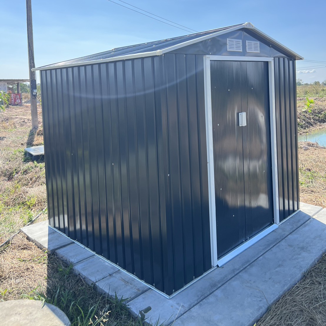 บ้านเก็บของเมทัลชีท รุ่น MS-M001 ไม่มีพื้นภายใน