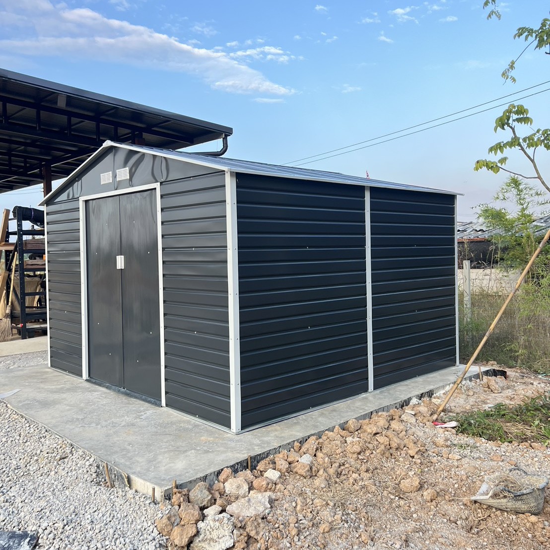 บ้านเก็บของเมทัลชีท รุ่น MS-M004 ไม่มีพื้นภายใน