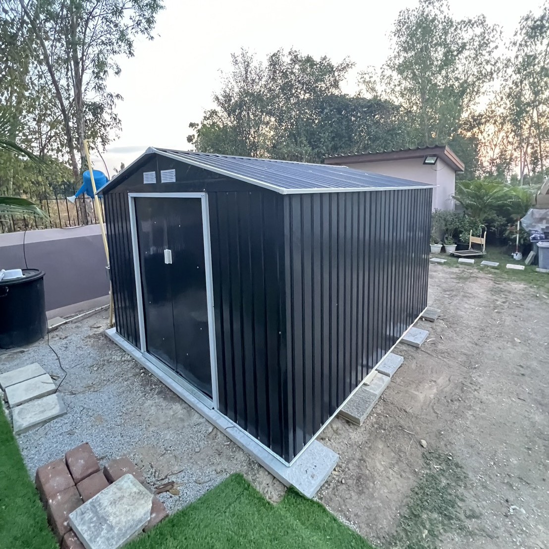 บ้านเก็บของเมทัลชีท รุ่น MS-M003 พร้อมพื้นภายใน