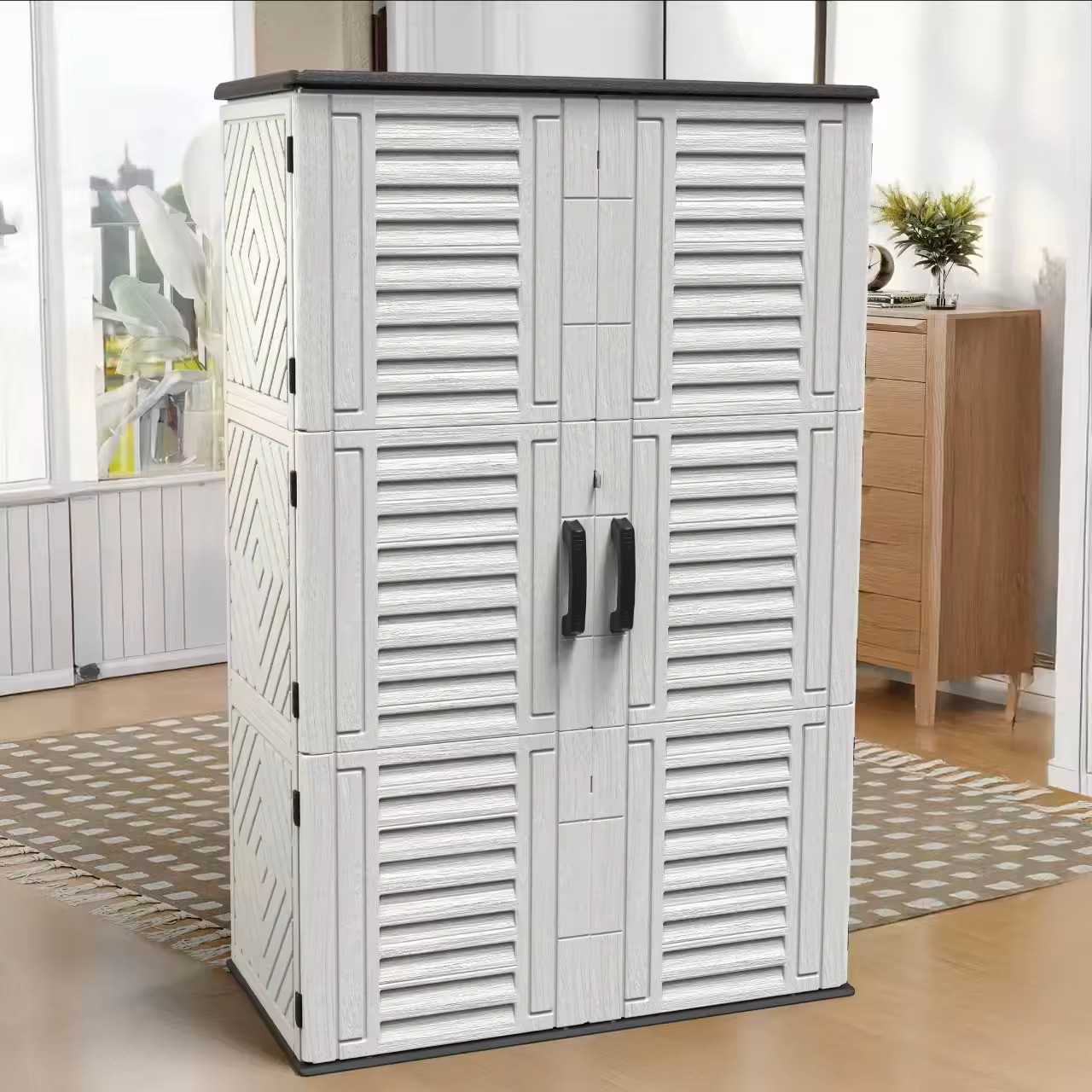 ตู้เก็บของ HDPE รุ่น MS-SC198 (ขนาด 126.50*71.50*198.00 ซม.)