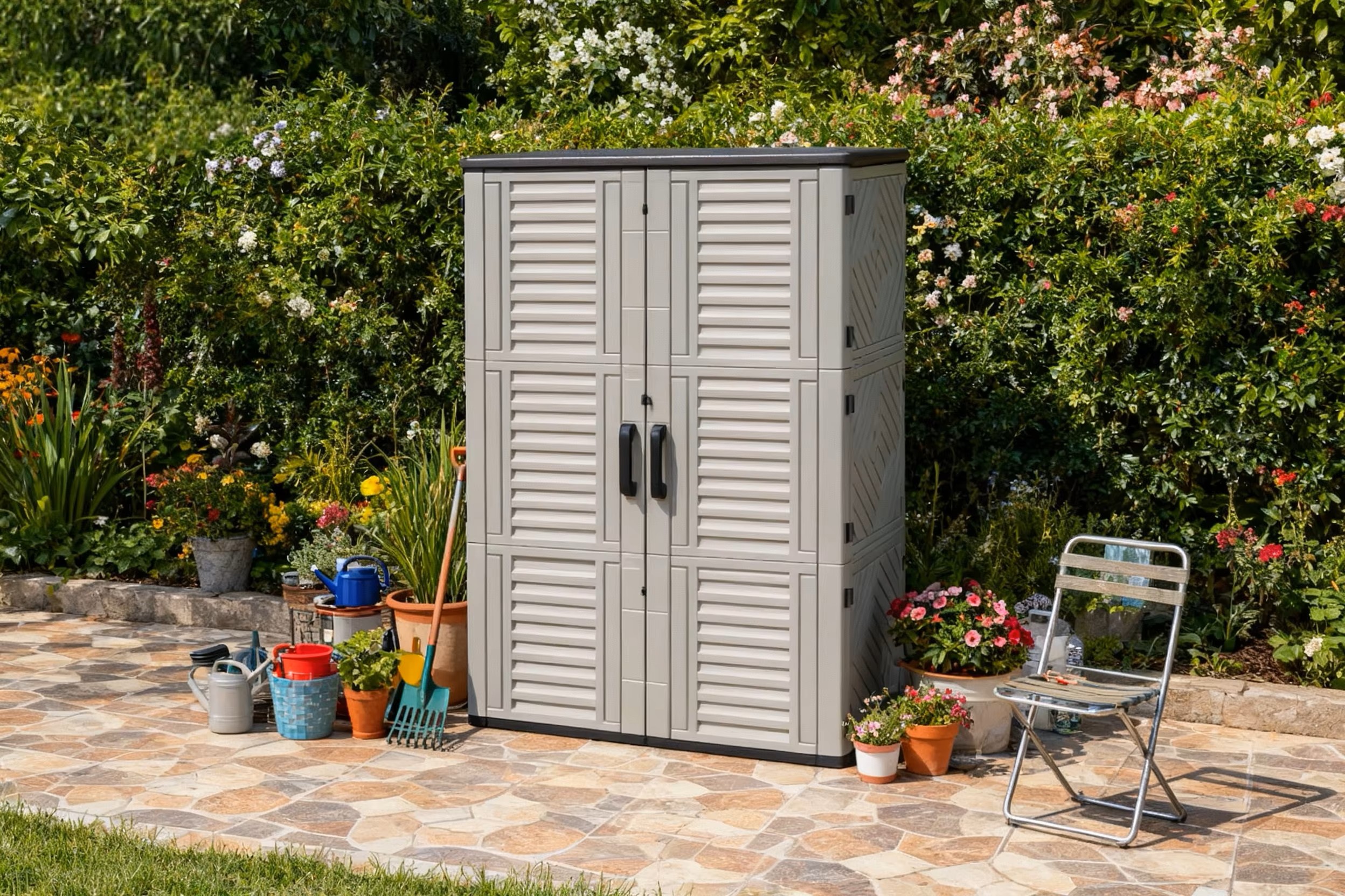 ตู้เก็บของ HDPE รุ่น MS-SC198 (ขนาด 126.50*71.50*198.00 ซม.)