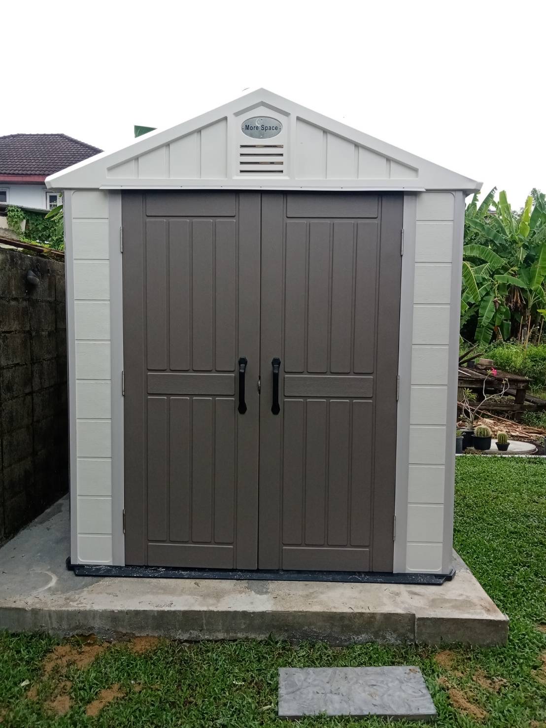 บ้านเก็บของกลางแจ้ง รุ่น MS-S004 (ขนาด 2.22*4.24*2.50 เมตร)