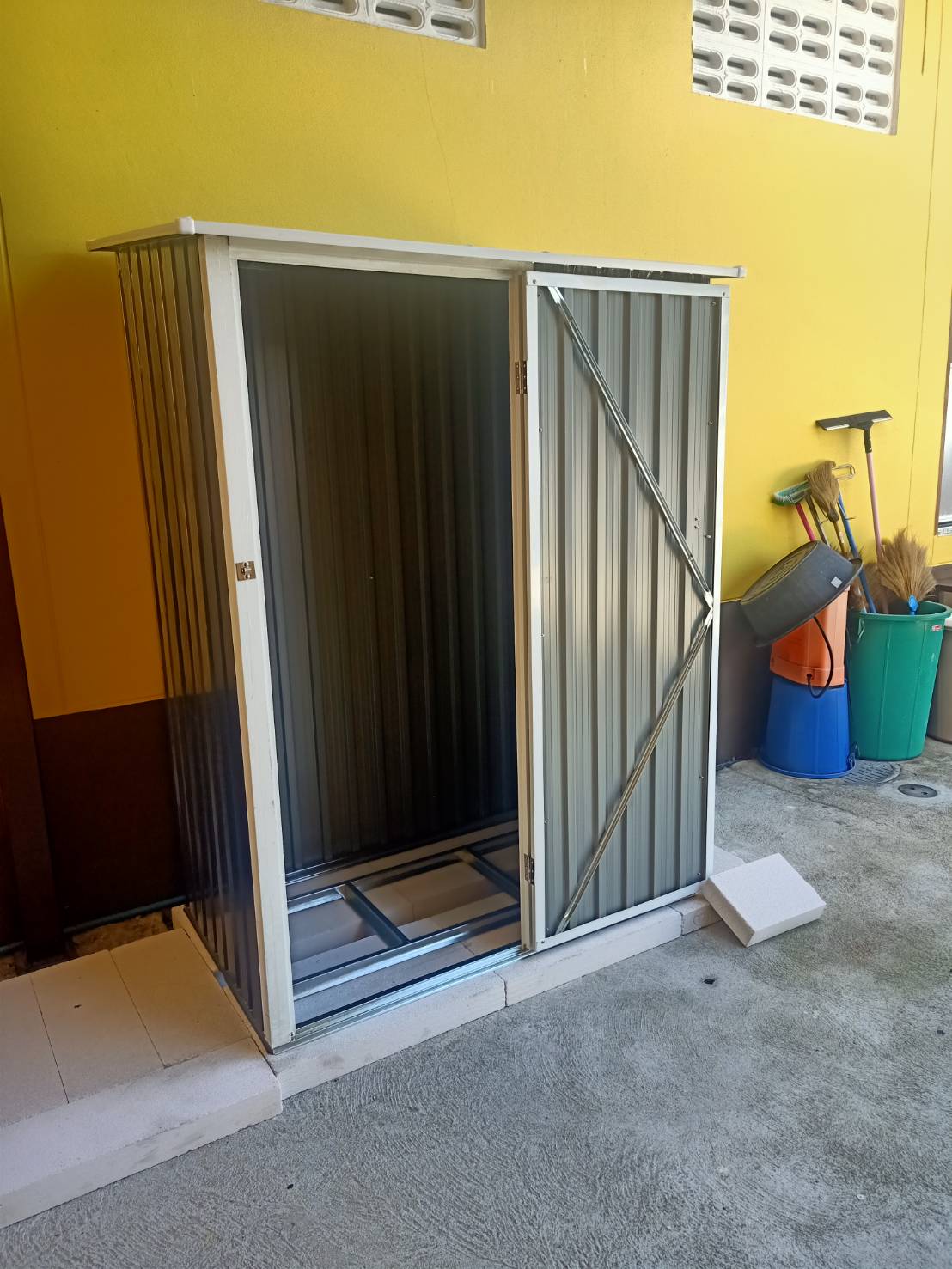 บ้านเก็บของ METAL SHEET รุ่น MS-PX001 (ขนาด 1.43*0.89*1.86 เมตร) ไม่มีพื้นภายใน