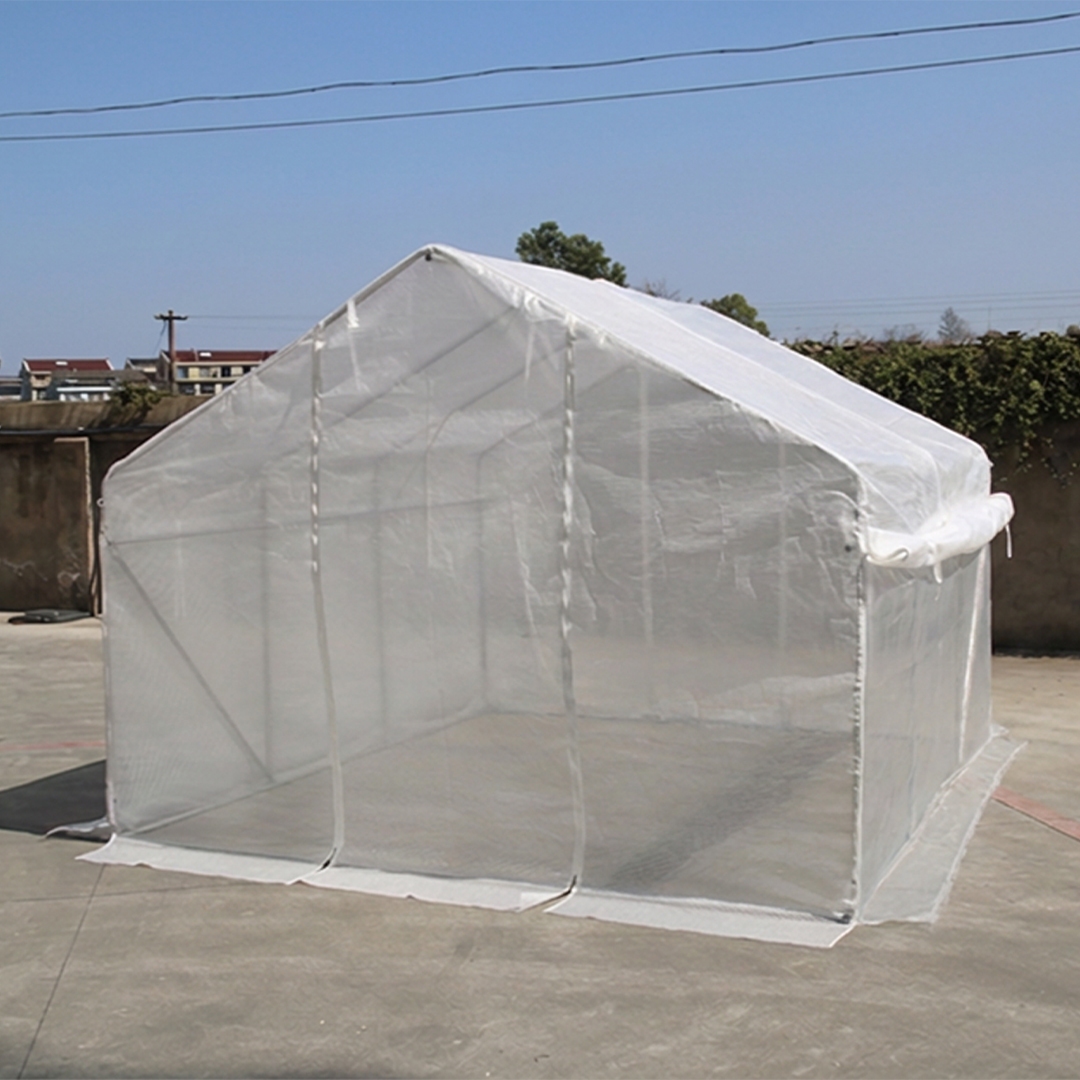 โรงเรือนปลูกพืชหลังคาทรงจั่ว รุ่น MS-GG33 (ขนาด 3.0*3.0*2.15 เมตร) สีขาว