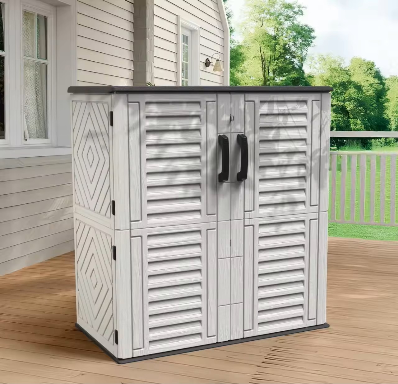 ตู้เก็บของ HDPE รุ่น MS-SC134 (ขนาด 126.50*71.50*134.00 ซม.)