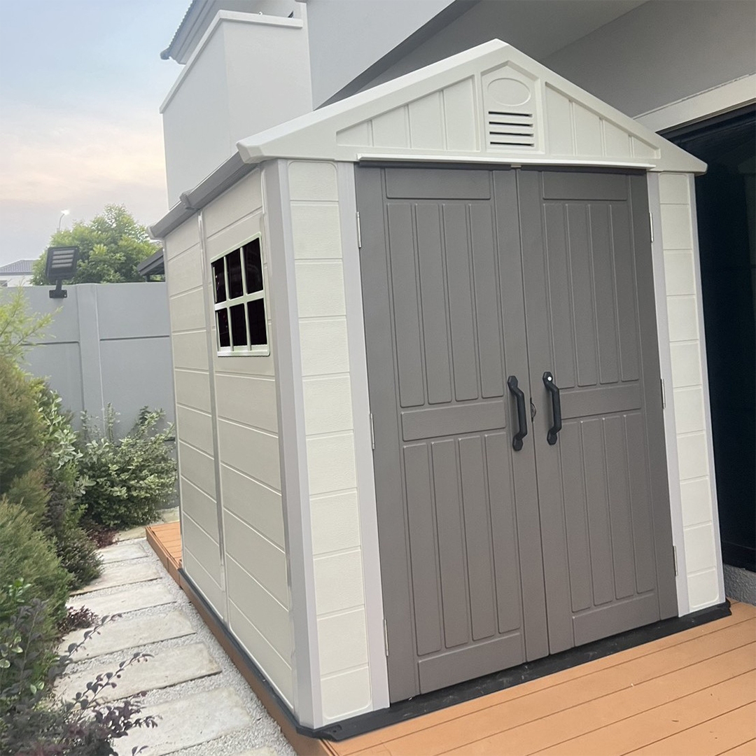 บ้านเก็บของกลางแจ้ง รุ่น MS-S002 (ขนาด 2.22*2.24*2.50 เมตร)