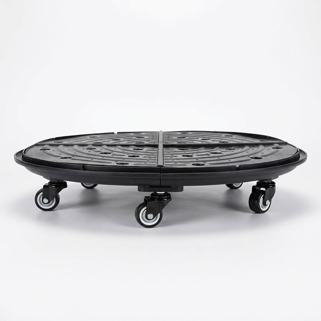 ถาดรองแปลงปลูกผักพร้อมล้อ Wheels-T24 ทรงกลม