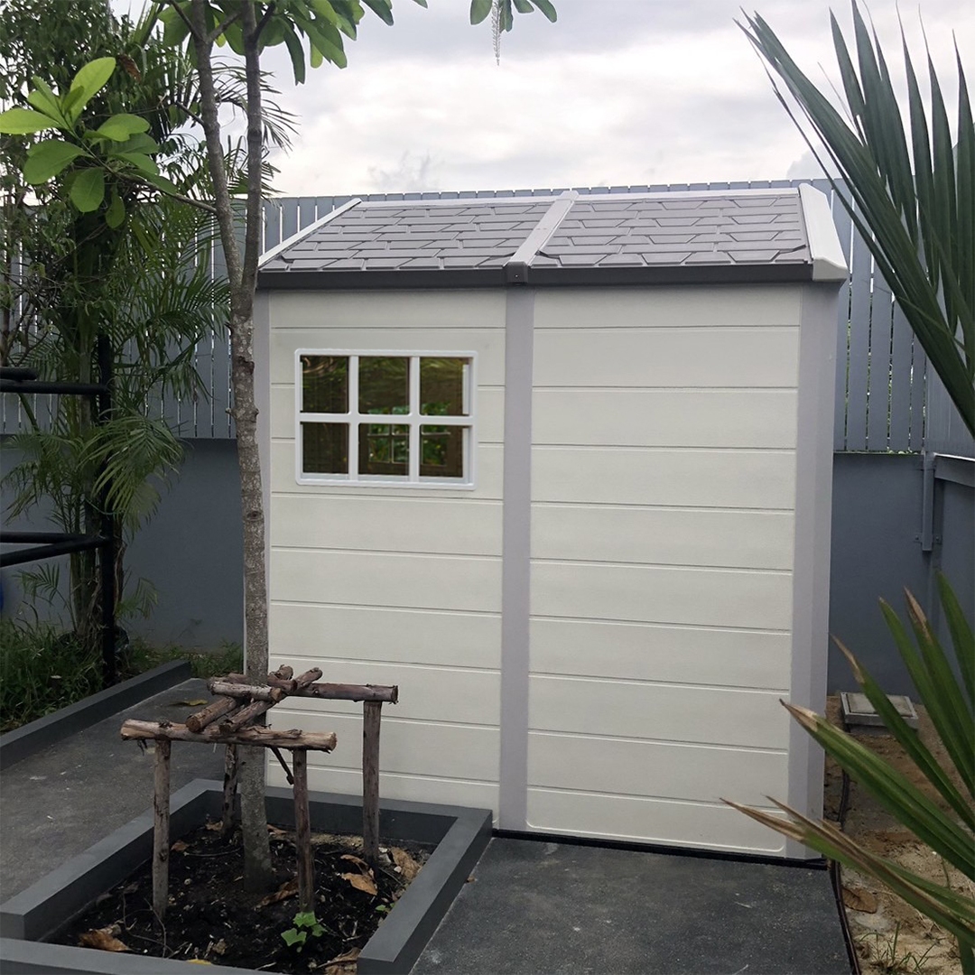 บ้านเก็บของกลางแจ้ง รุ่น MS-S002 (ขนาด 2.22*2.24*2.50 เมตร)