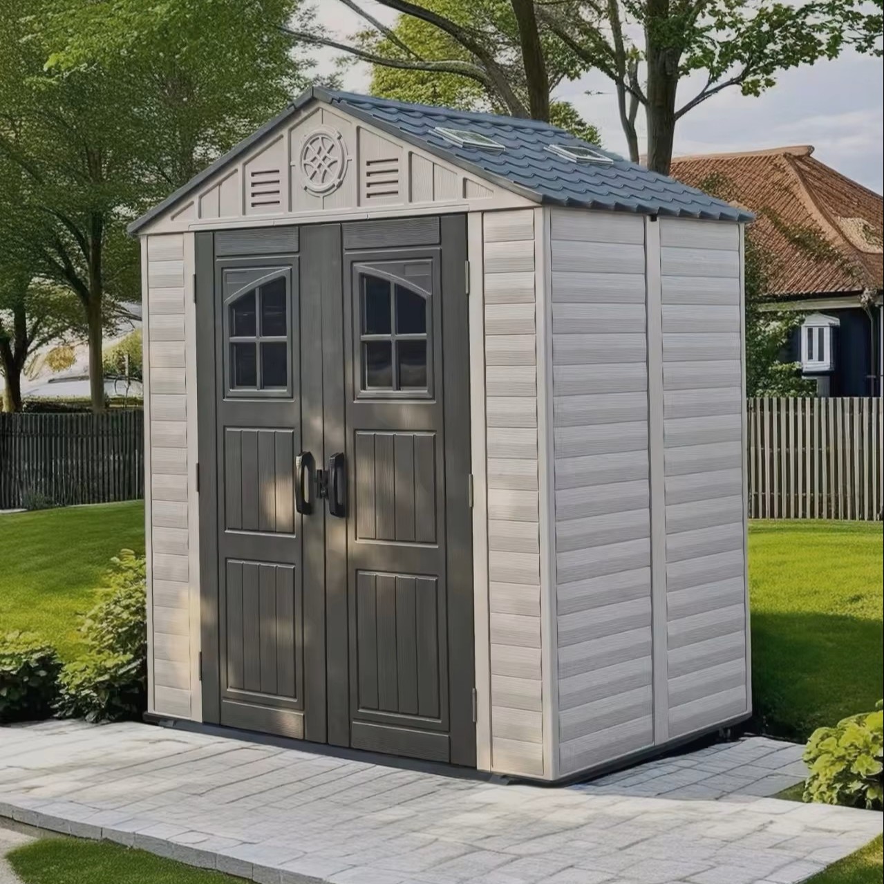 บ้านเก็บของกลางแจ้ง รุ่น MS-NH140 (ขนาด 2.10*1.40*2.50 เมตร)