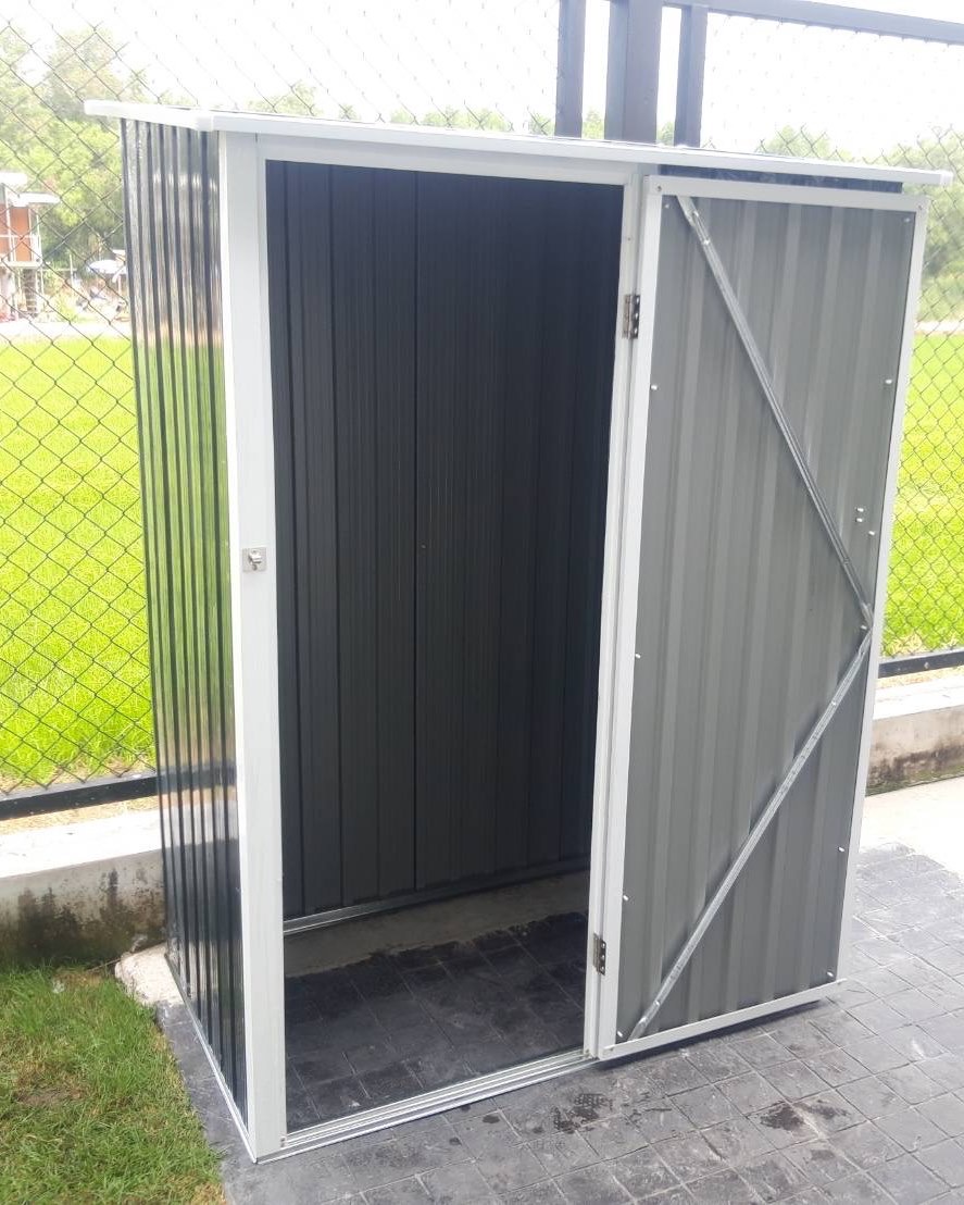 บ้านเก็บของ METAL SHEET รุ่น MS-PX001 (ขนาด 1.43*0.89*1.86 เมตร) ไม่มีพื้นภายใน