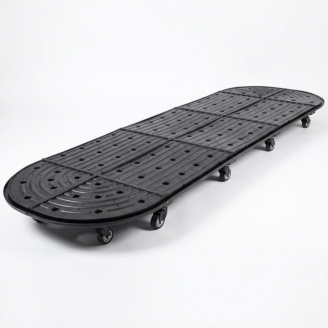 ถาดรองแปลงปลูกผักพร้อมล้อ Wheels-6N1 (ทรงรี)